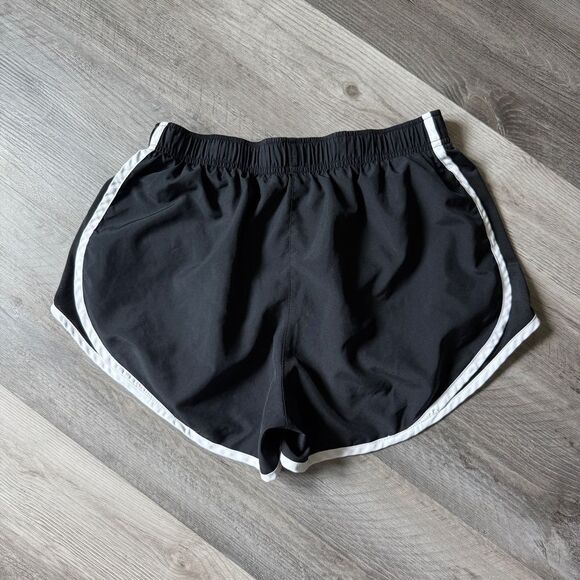NIKE Running Shorts Mesh Lined Women’s Medium Black White Workout - Picture 6 of 13